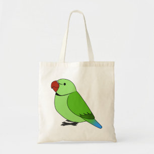 Vloeibare groene Indiaanse ringnekpapegaai Tote Bag