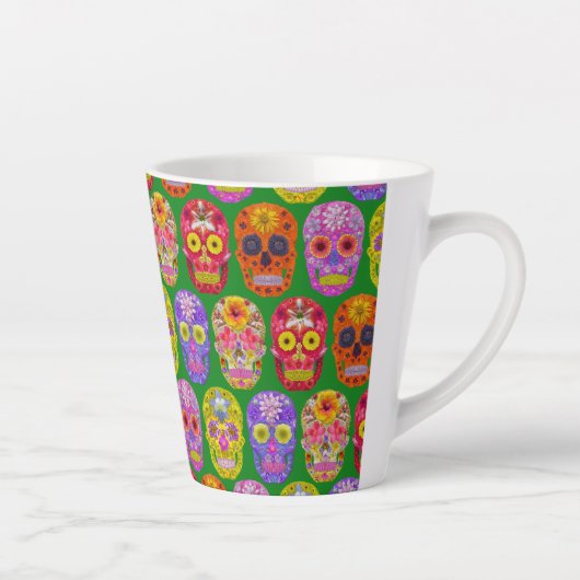 Vloeibare hemels Naadloos patroon 2018 Latte Mok (Rechts)