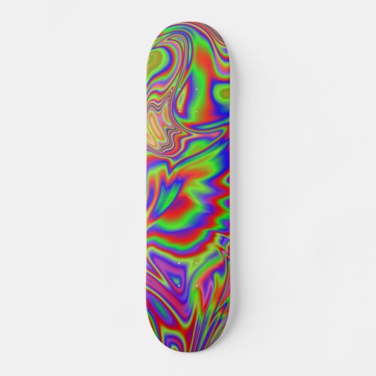 Vloeibare iriscerende regenboogtextuur skateboard (Voorkant)