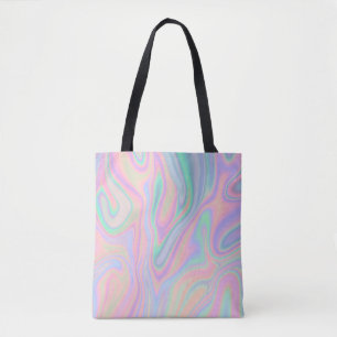 Vloeibare kleurrijke Abstracte regenboog Draagtas