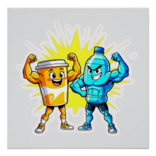 Vloeibare Kracht – Grappig Sap & Water Spier Ontwe Perfect Poster