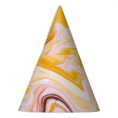 Vloeibare kunst: iriserende abstracte textuur. feesthoedjes (Links)