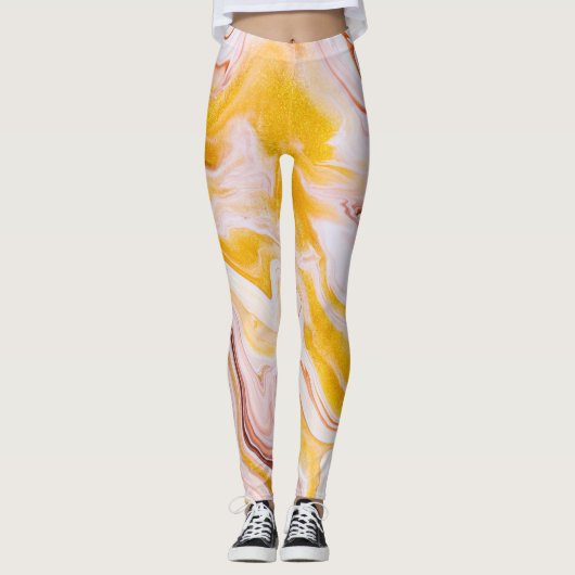 Vloeibare kunst: iriserende abstracte textuur. leggings (Voorkant)