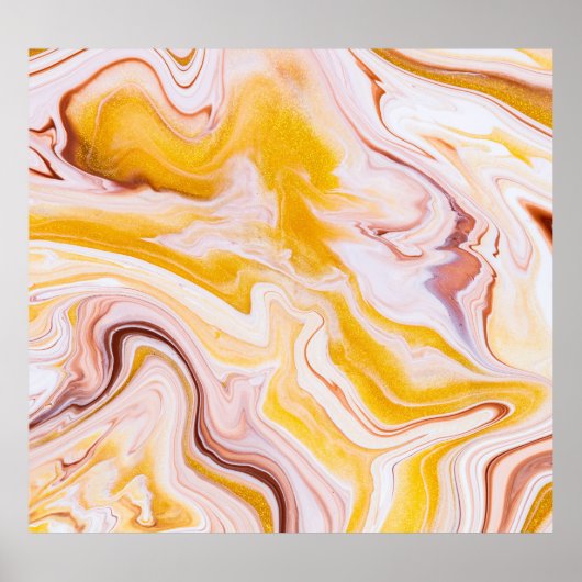 Vloeibare kunst: iriserende abstracte textuur. poster (Voorkant)