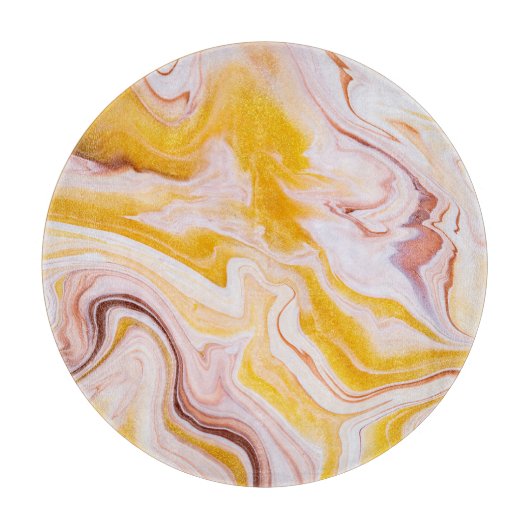 Vloeibare kunst: iriserende abstracte textuur. snijplank (Voorkant)