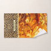 Vloeibare kunstkleuren — Aangepaste luipaard afdru Bad Handdoek (Handdoek)