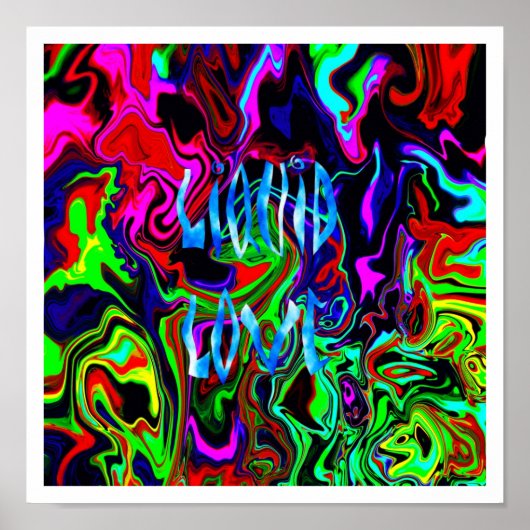 Vloeibare Liefde ~ Print met witte randen. (Voorkant)