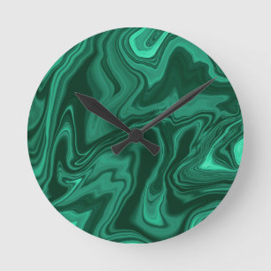 Vloeibare Malachietdroom #2 #gem #decor #art Ronde Klok