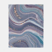 Vloeibare marmer en glitter fleece deken (Voorkant)