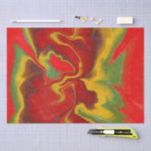 Vloeibare marmer Wavy Vibrant Red Yellow Green Swi Tissuepapier (Craft)