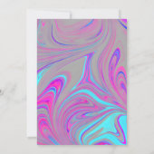 Vloeibare Marmeren Bruiloft Kaart (Achterkant)