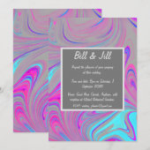 Vloeibare Marmeren Bruiloft Kaart (Voorkant / Achterkant)