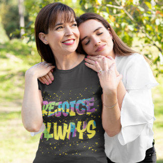 Vloeibare Multicolor Groovy Rejoice Altijd T-shirt