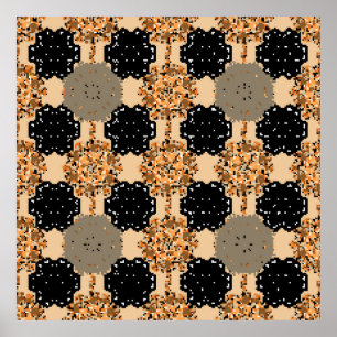 Vloeibare, naadloze achtergrond.  VINTAGE f Poster