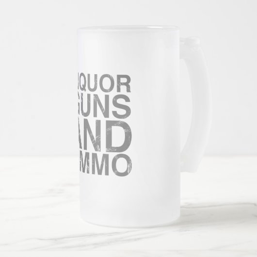 Vloeibare Pistolen en bruinkoolbriketten Matglas Bierpul (Voorkant rechts)