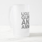 Vloeibare Pistolen en bruinkoolbriketten Matglas Bierpul (Voorkant links)