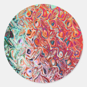 Vloeibare rode gel Abstract Ronde Sticker