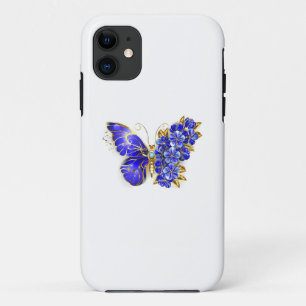 Vloeibare saffiervlinder iPhone 11 hoesje