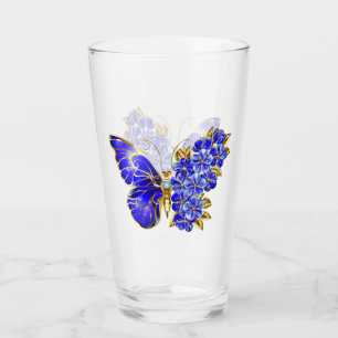Vloeibare saffiervlinder glas
