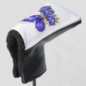 Vloeibare saffiervlinder golfheadcover (3/4 voorkant)