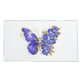 Vloeibare saffiervlinder kussensloop (Achterkant)