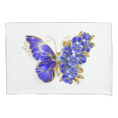 Vloeibare saffiervlinder kussensloop (Voorkant-Links)