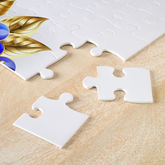 Vloeibare saffiervlinder legpuzzel (Zijkant)