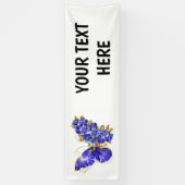 Vloeibare saffiervlinder spandoek (Verticaal)