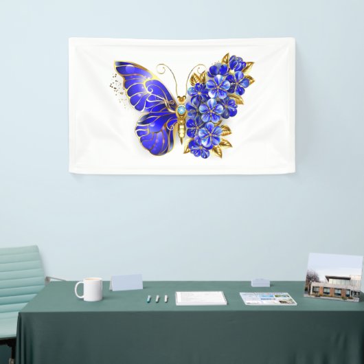 Vloeibare saffiervlinder spandoek (Beurs)