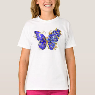 Vloeibare saffiervlinder t-shirt