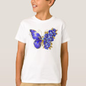 Vloeibare saffiervlinder t-shirt (Voorkant)