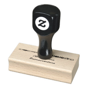 Vloeibare schets met naam rubberstempel