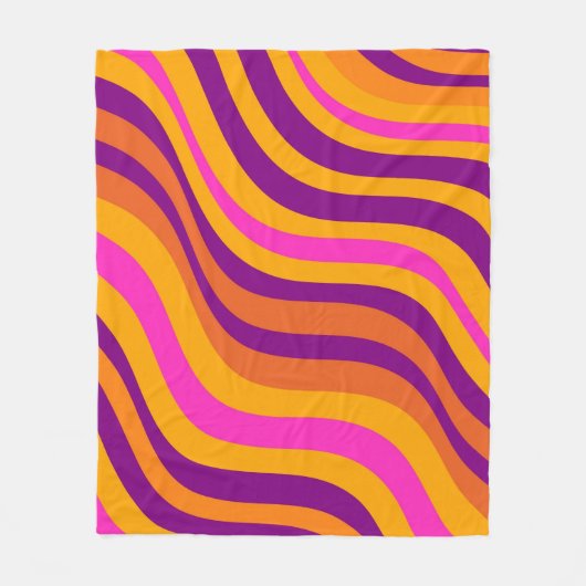 Vloeibare Swirl Flow Groovy Stripe Y2K Patroon Fleece Deken (Voorkant)