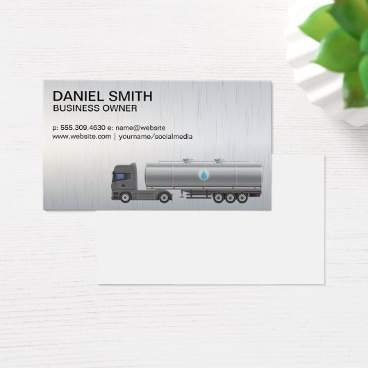 Vloeibare Tankwagen | Vrachtwagenchauffeur Visitekaartje (Bureau)
