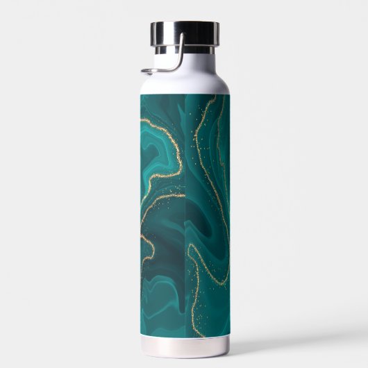 vloeibare turquoise-achtergrond waterfles (Rechts)