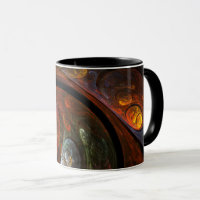 Vloeibare verbinding Abstracte koffie-Mok