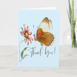 Vloeibare vlinder met penseel, gevouwen Wenskaart Kaart