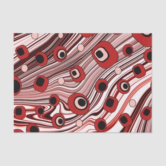 Vloeibare wervelkolom (Groovy en Wavy Retro) Tissuepapier (Voorkant)