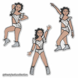 Vloeibare Zilveren Danser #2 Sticker