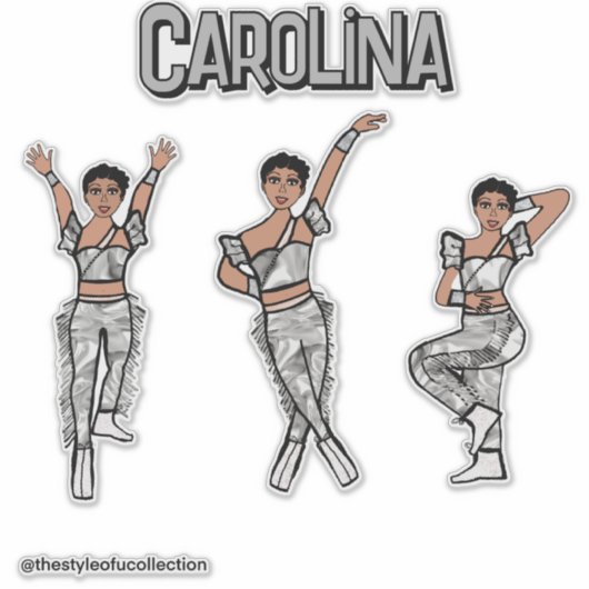 Vloeibare zilveren danser #2 sticker (Voorkant)