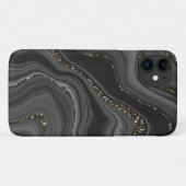Vloeibare zwarte grijze witte glitterdromen #2 Case-Mate iPhone case (Achterkant (horizontaal))