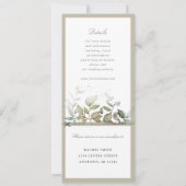 Vloeiblad bruiloft nodigt u uit om rsvp aan te slu kaart (Achterkant)