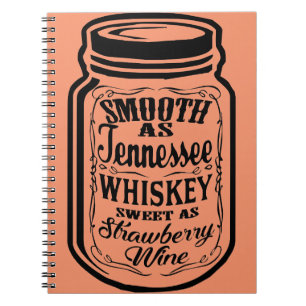 Vloeiend als Tennessee Whiskey Shine Mason Jar Notitieboek
