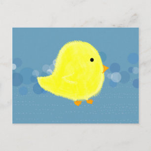 Vloeiend Baby bekken met blauw bellenBriefkaart Briefkaart