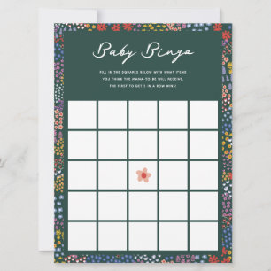 Vloeiend Baby shower Bingo Game Kaart