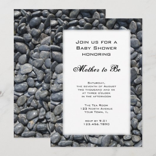 Vloeiend Baby shower Kaart (Voorkant / Achterkant)