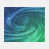 Vloeiend blauw en groene kleur Mix Vortex Fleece Deken (Voorkant (Horizontaal))
