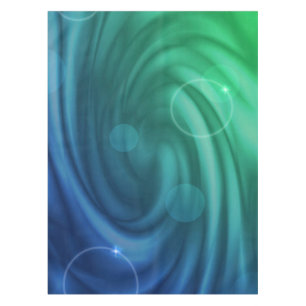 Vloeiend blauw en groene kleur Mix Vortex Tafelkleed