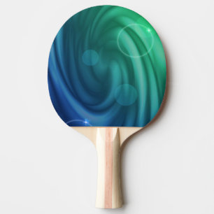 Vloeiend blauw en groene kleur Mix Vortex Tafeltennisbatje