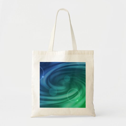 Vloeiend blauw en groene kleur Mix Vortex Tote Bag (Voorkant)